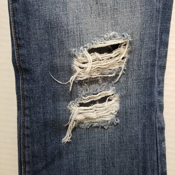 American Eagle jeans 2 Favorite Boyfriend grunge denim distressed ripped torn - Picture 6 of 16